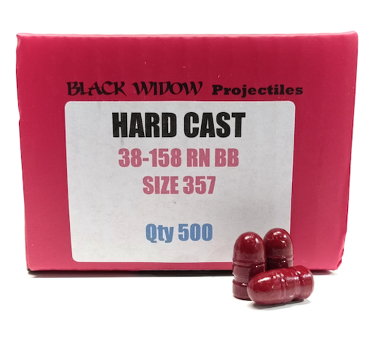 Black Widow Projectiles .357cal 158gr RN .357" x500